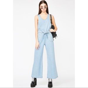 Dolls Kill 🍬 HI BISH DENIM JUMPSUIT
